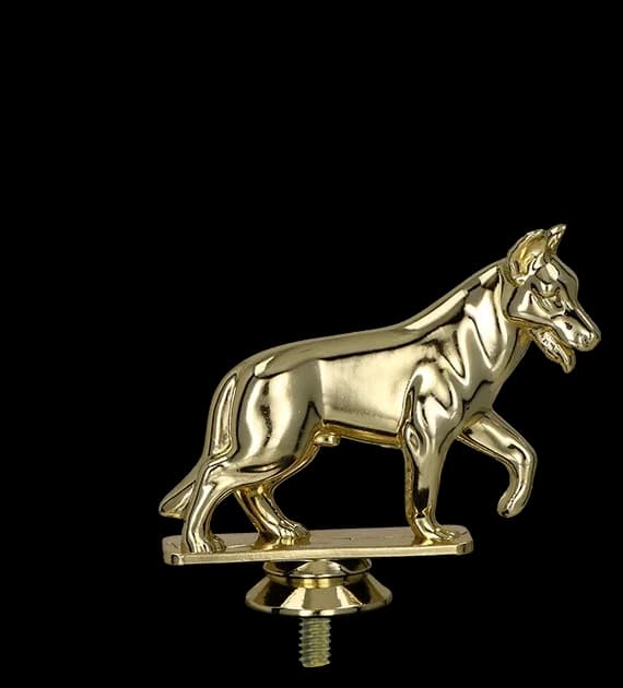 Plastic figurine - gold - dog