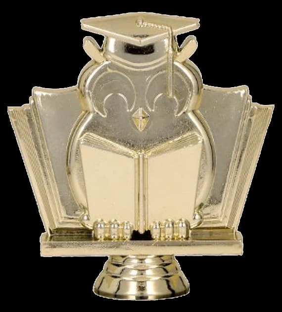 Plastic figurine - gold - owl