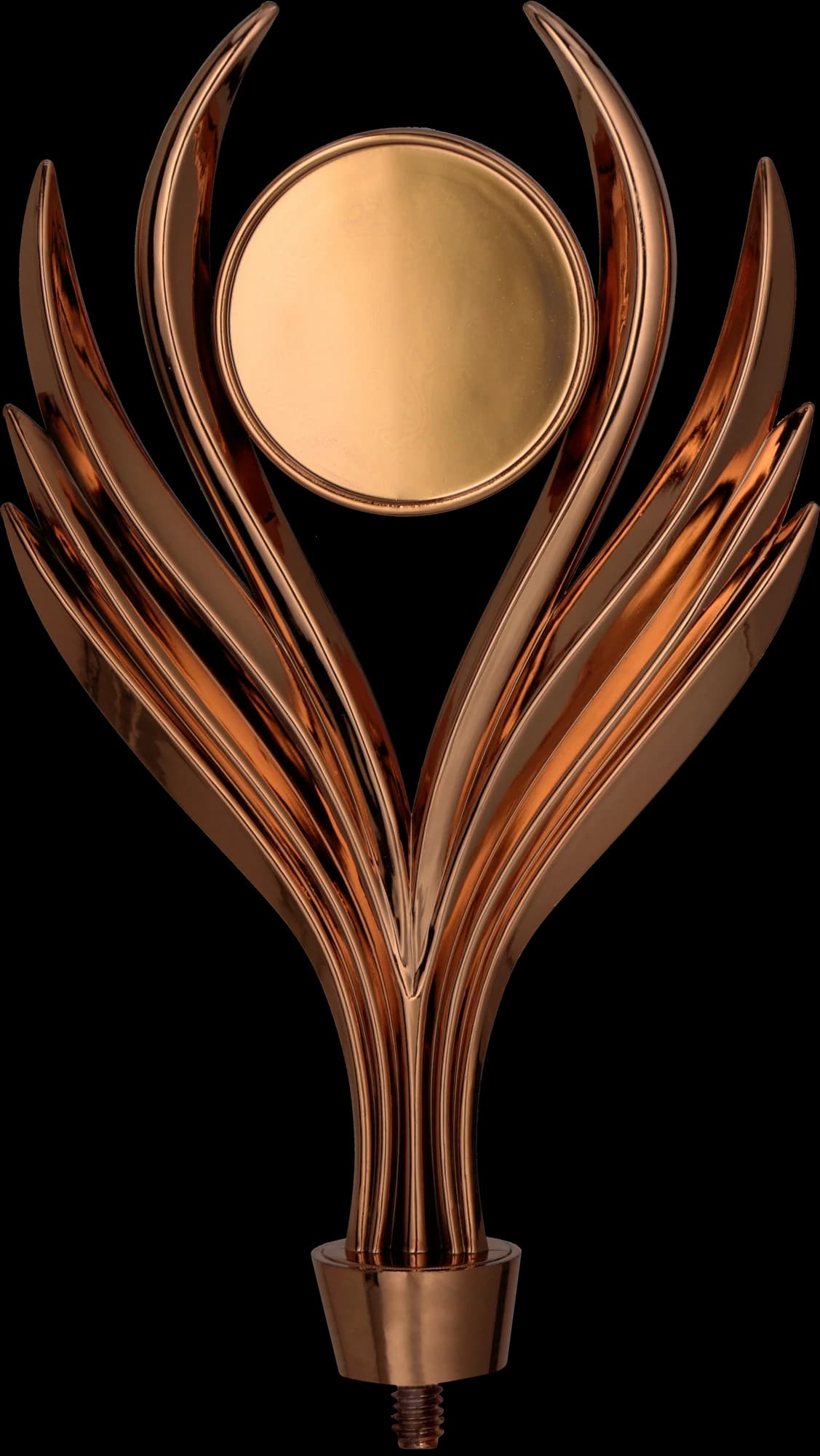 Plastic figurine, bronze - WINGS - with space for 50mm emblem