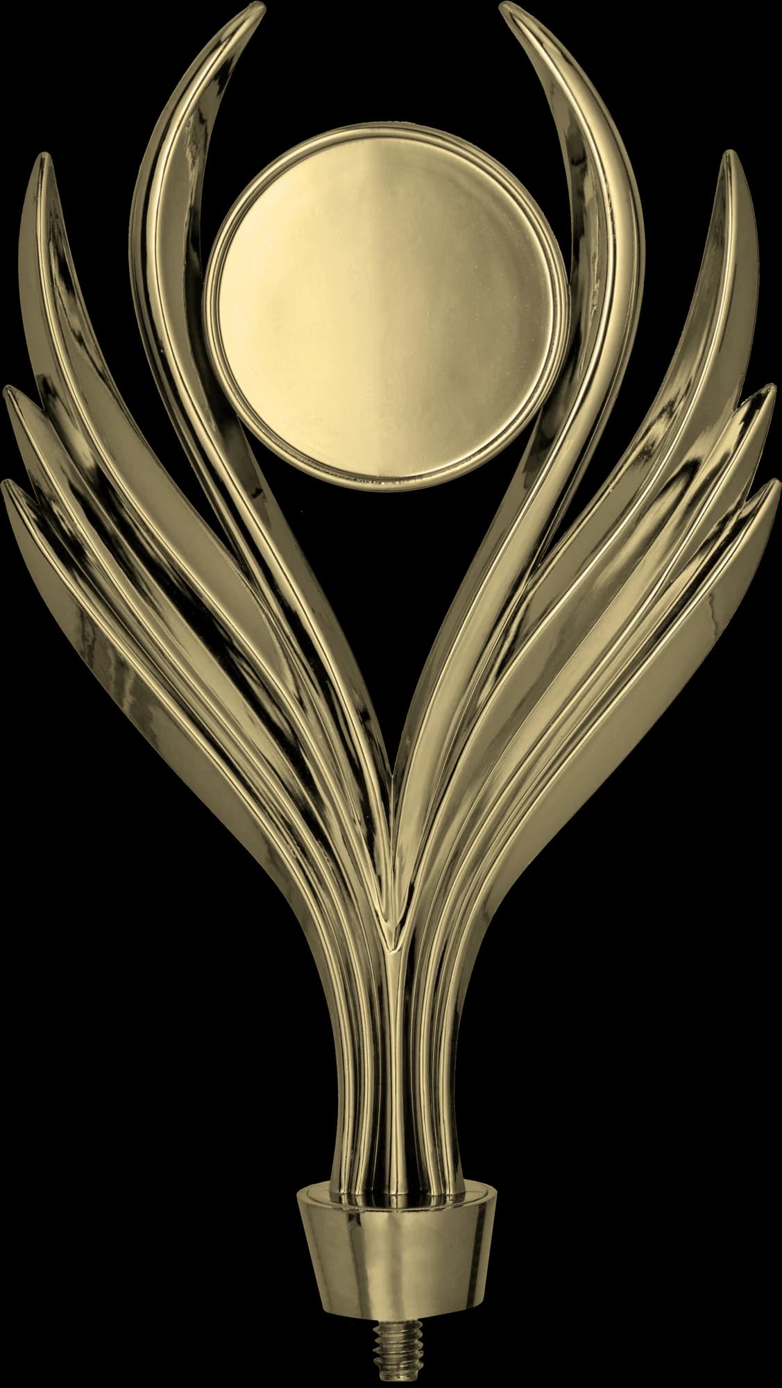 Plastic figurine, gold - WINGS - with space for 50mm emblem
