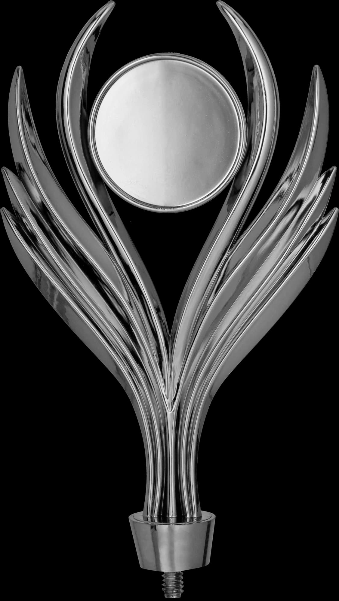 Plastic figurine, silver - WINGS - with space for 50mm emblem