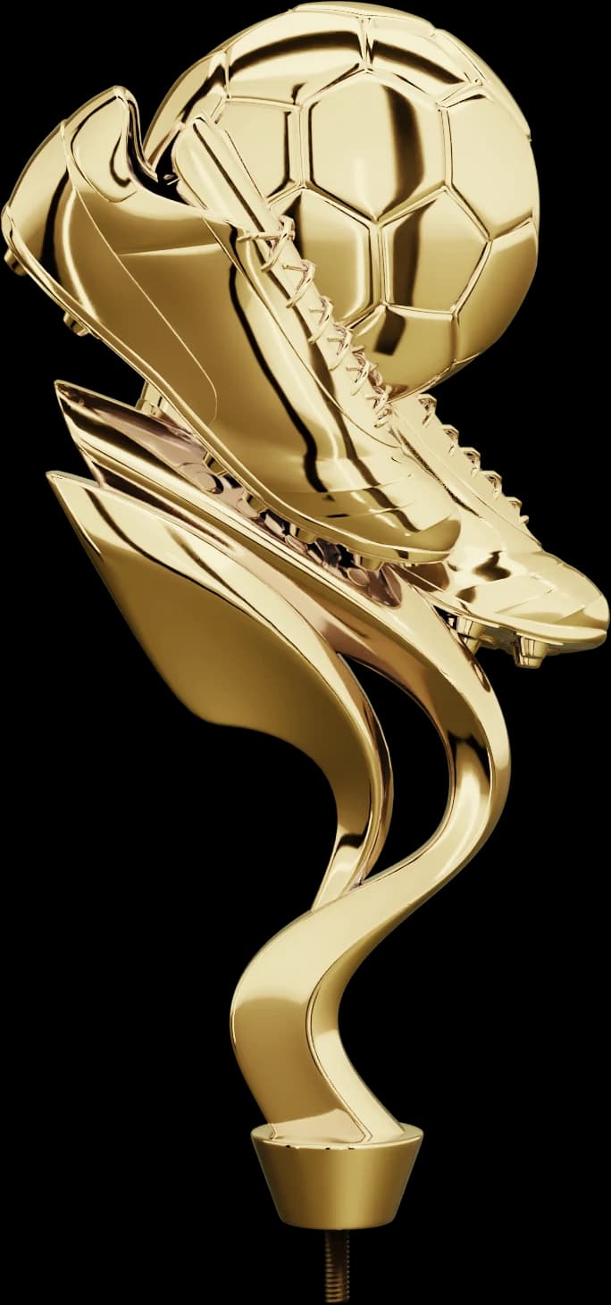Plastic figurine, gold - FOOTBALL