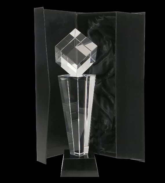 Stakleni trofej s etuijem