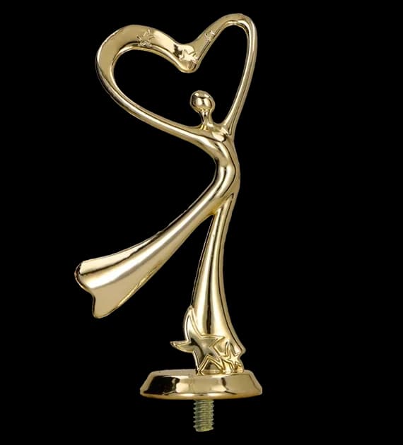 Plastic figurine, gold - dance