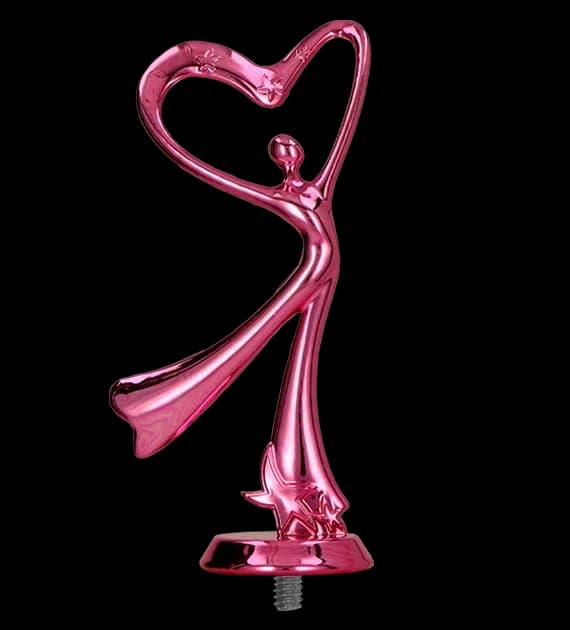 Plastic figurine, pink - dance