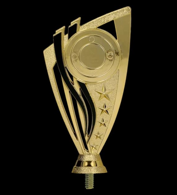 Plastic figurine - gold - with space for 50mm emblem