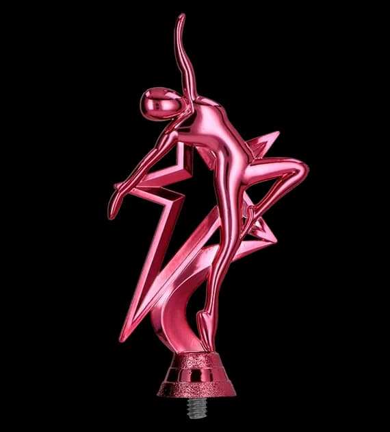Plastic figurine - pink - dance