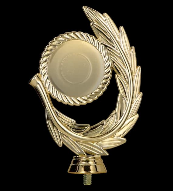 Plastic figurine, general - 50mm gold, plastic with wreath