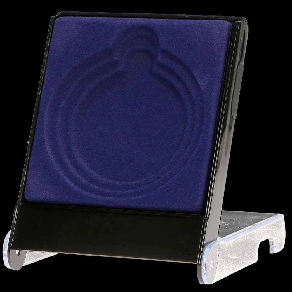 Plastična kutija za medalju 70 mm, 116x84x18 mm, plava