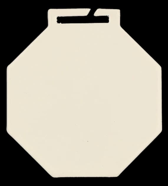 Steel medal - white