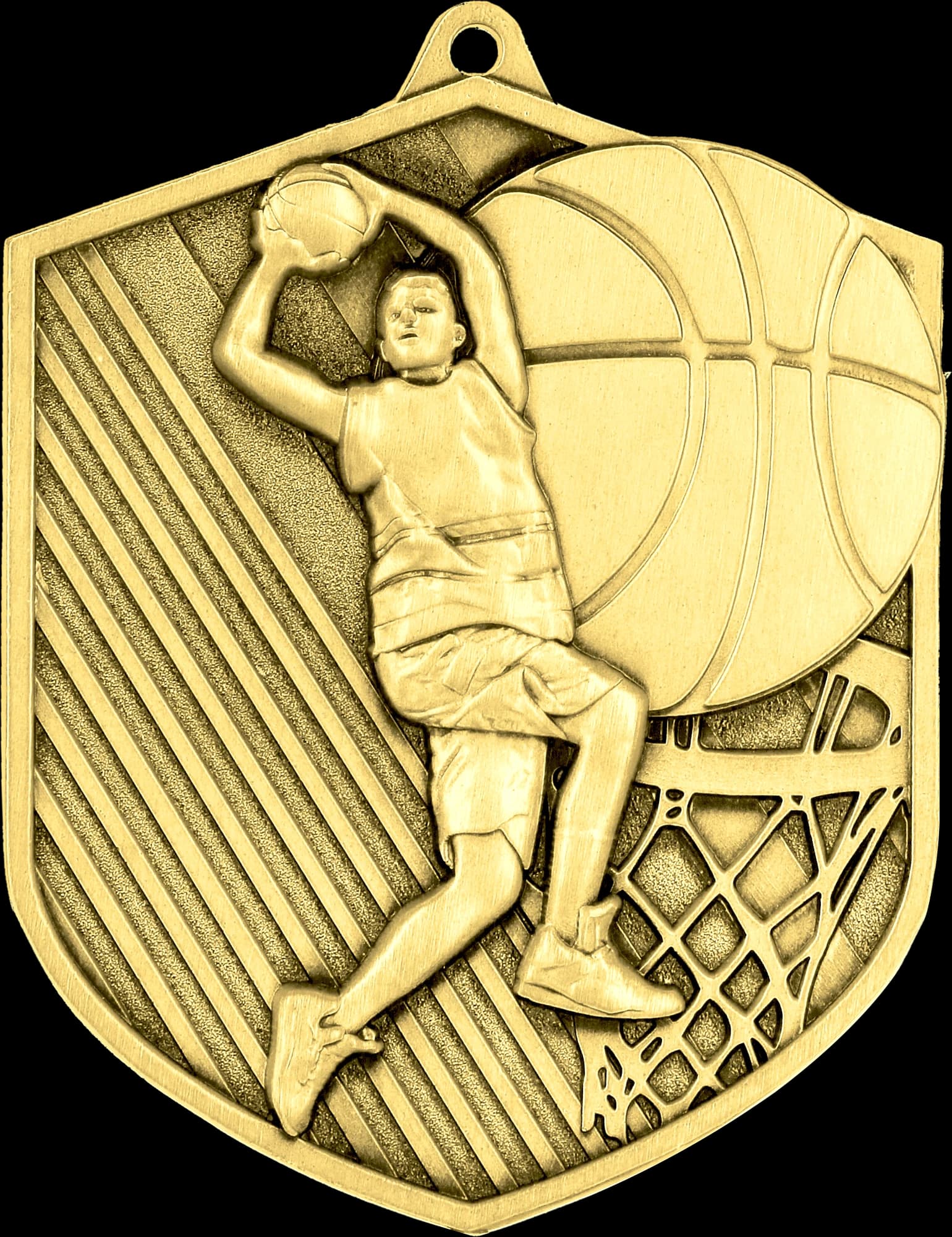 Lijevana medalja zlatna – košarka - lasersko gravirana - RMI