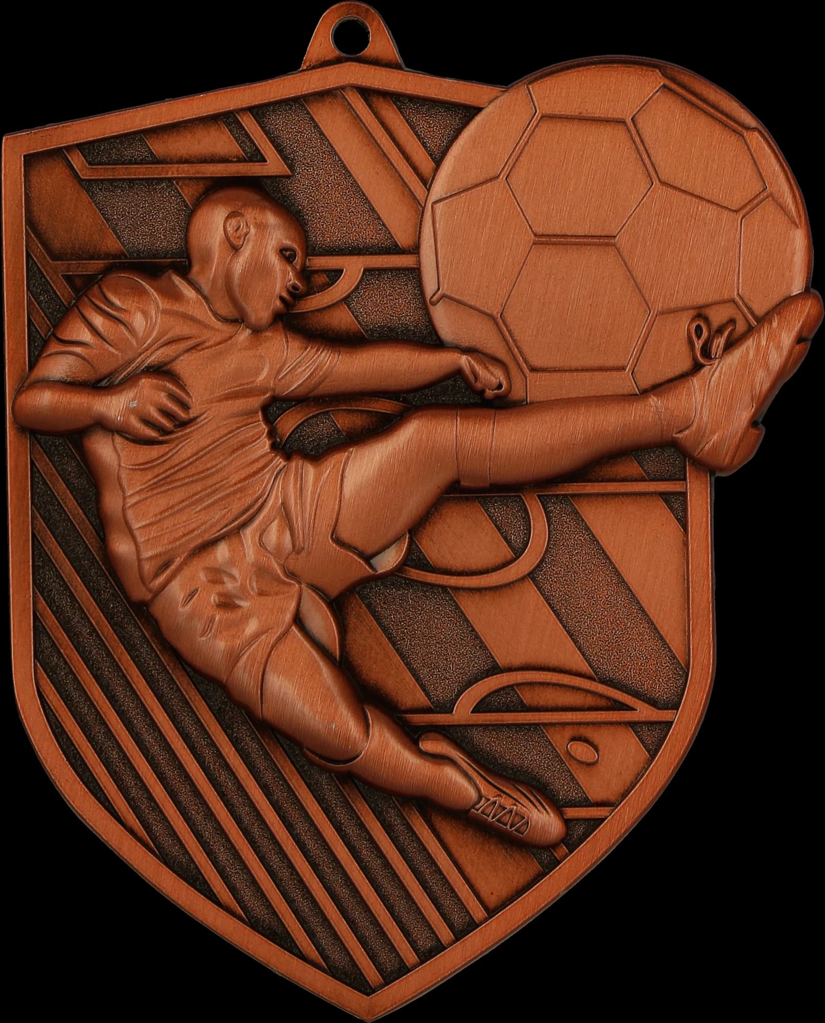 Cast medal bronze – football