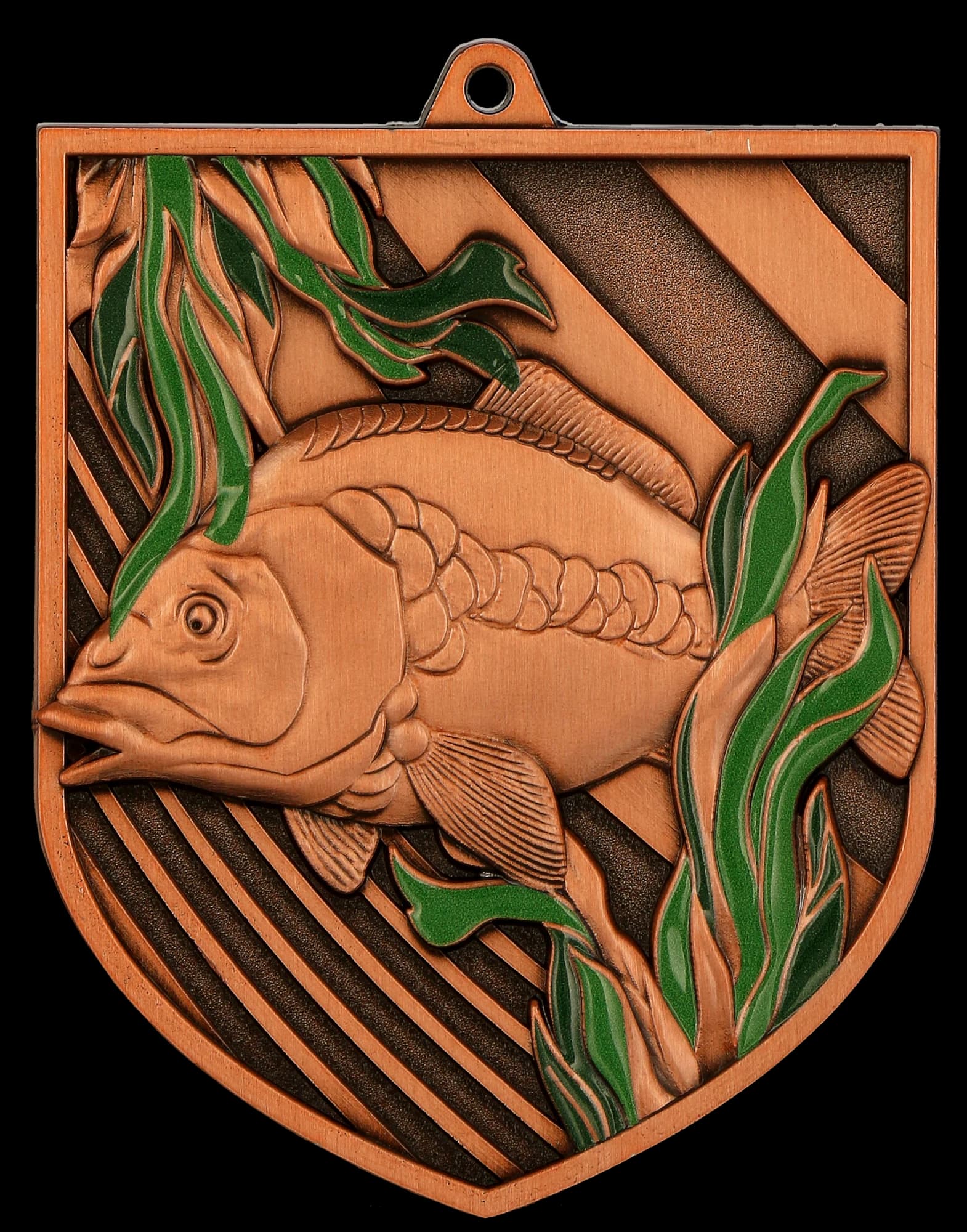 Cast medal bronze – fishing – carp
