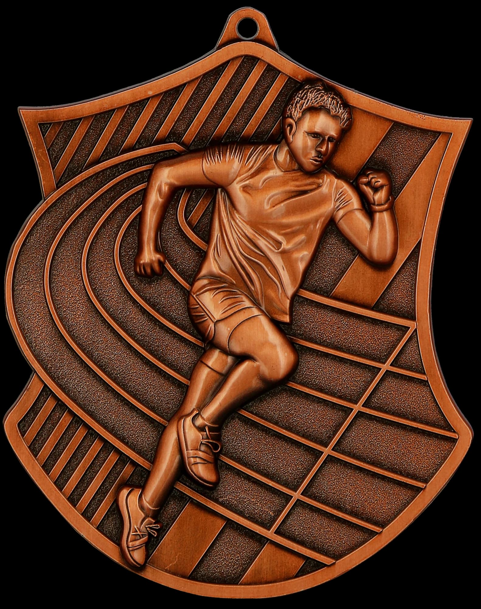 Cast medal bronze – engraving on laminate