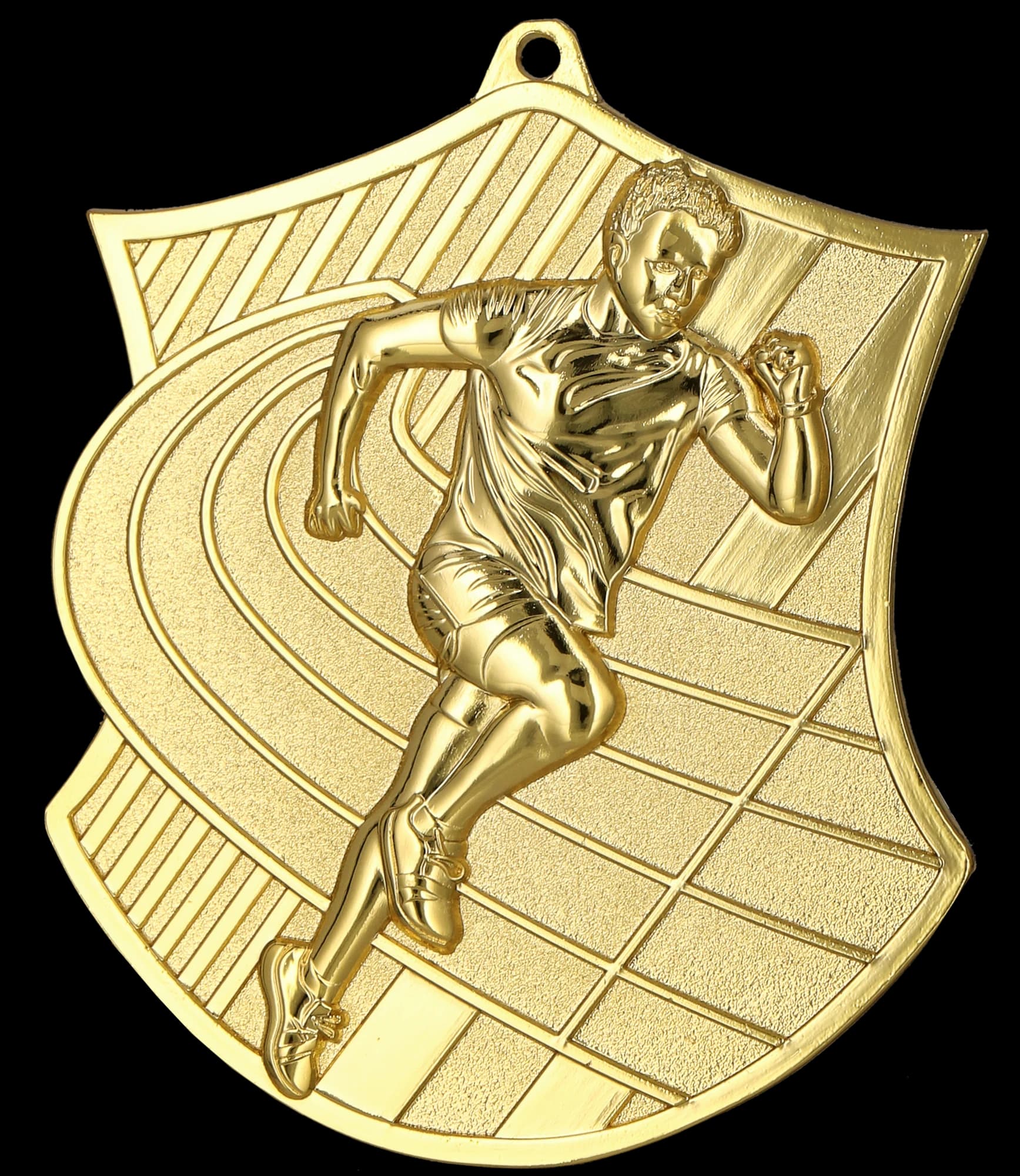 Cast medal gold – engraving on laminate
