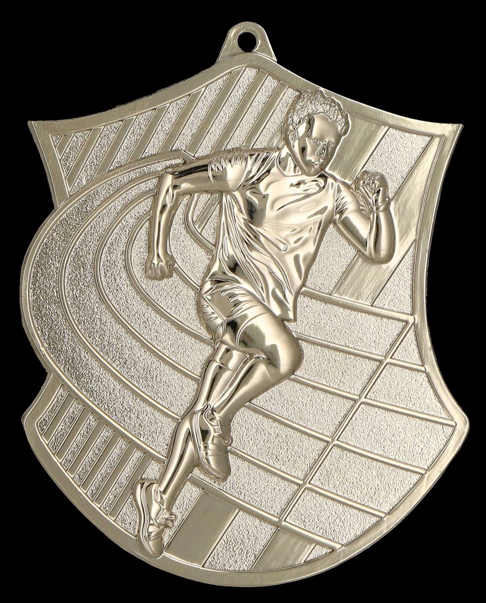 Cast medal silver – engraving on laminate