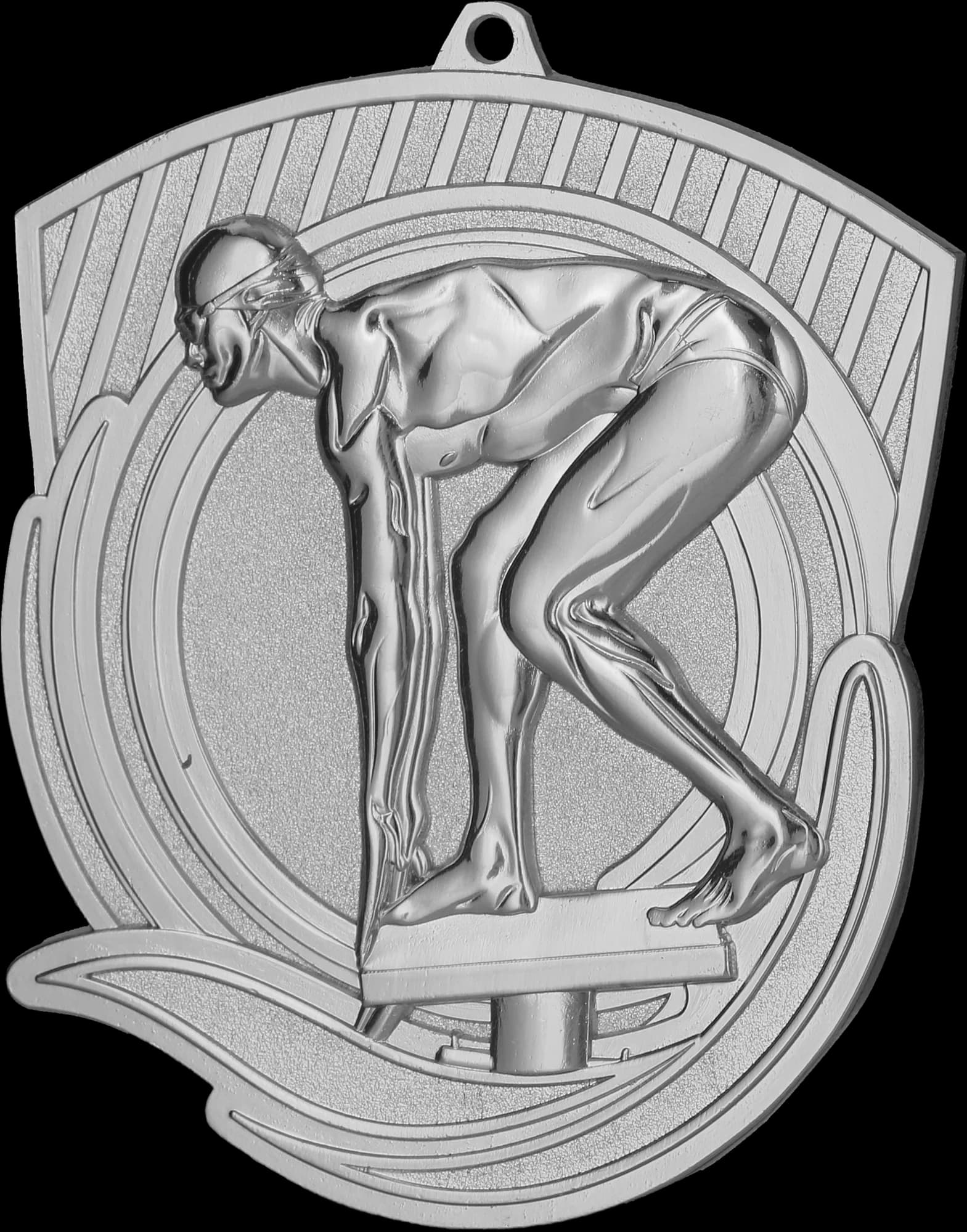 Cast medal silver – engraving on laminate