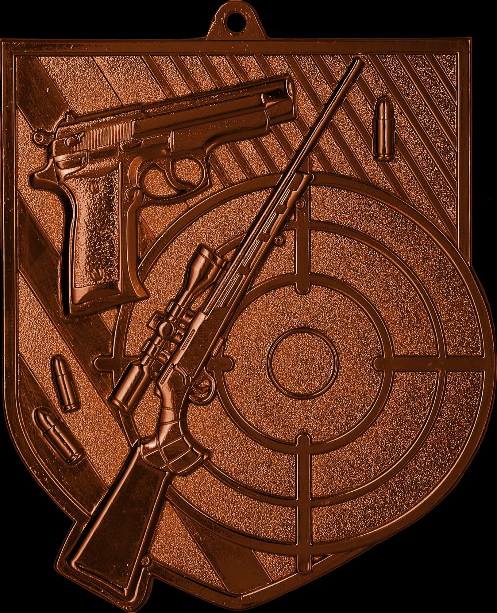 Cast medal bronze – engraving on laminate