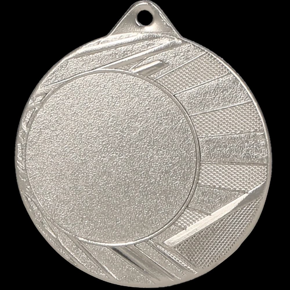 Metal medal with engraving on laminate