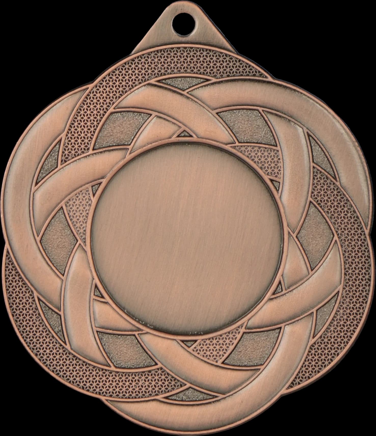 Steel medal in bronze colour with space for 25 mm emblem