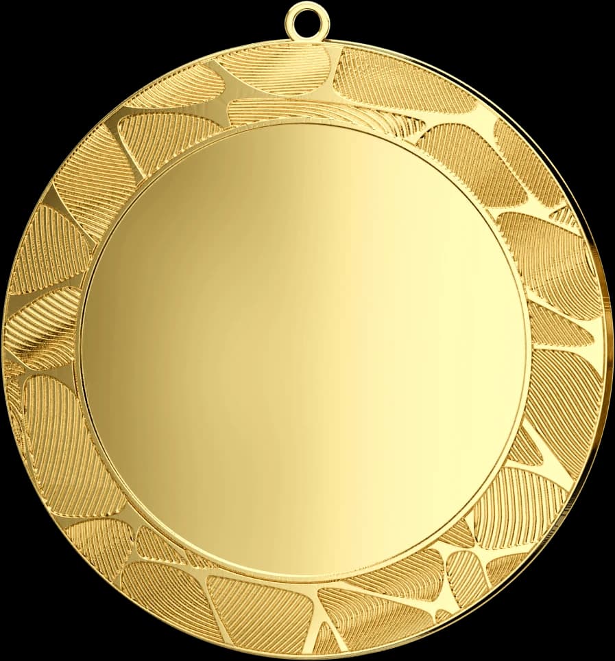 Čelična medalja u zlatnoj boji s mjestom za emblem 50 mm