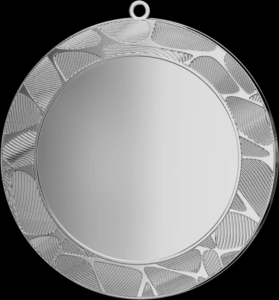 Čelična medalja u srebrnoj boji s mjestom za emblem 50 mm