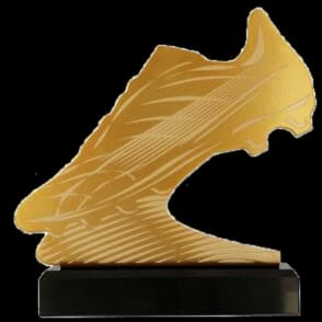 Metal trophy with marble base - Football - boot