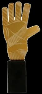 Metal trophy with marble base - Football glove