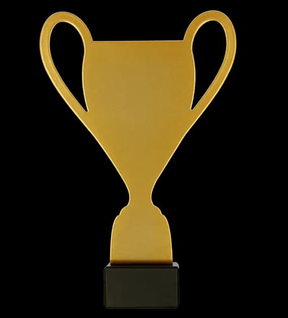 Metalni trofej s mramornim postoljem - Pehar