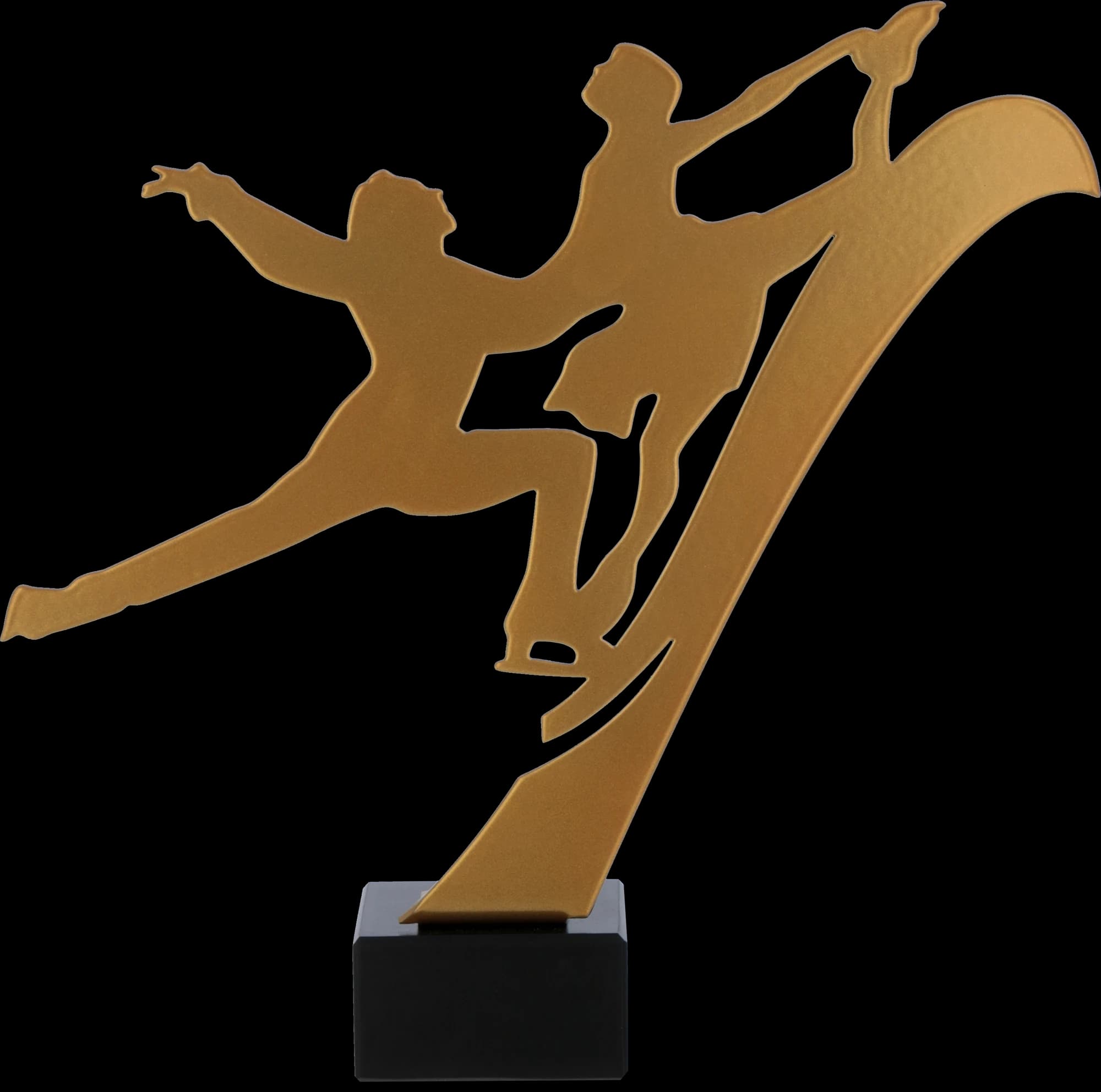 Metal trophy with marble base - Skating