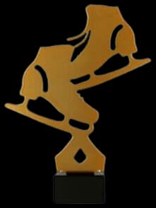 Metal trophy with marble base - Skating