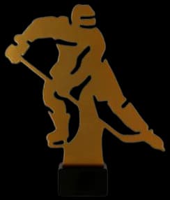 Metal trophy with marble base - Hockey - forward