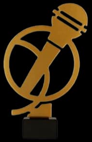 Metal trophy with marble base - Music