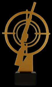 Metal trophy with marble base - Shooting