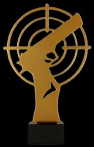 Metal trophy with marble base - Shooting