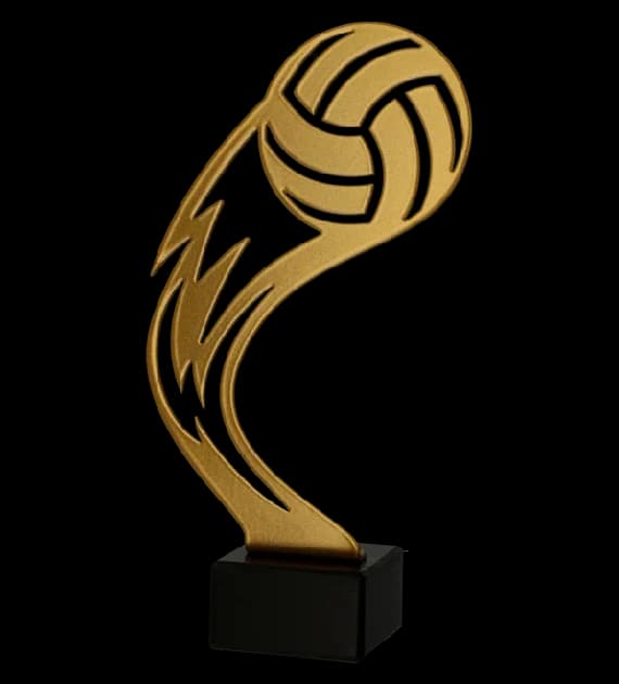 Metal trophy with marble base - Volleyball