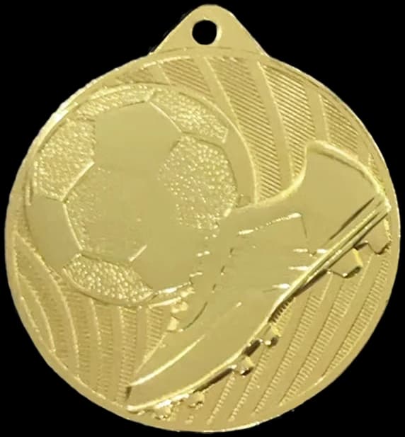 Čelična medalja u zlatnoj boji - nogomet