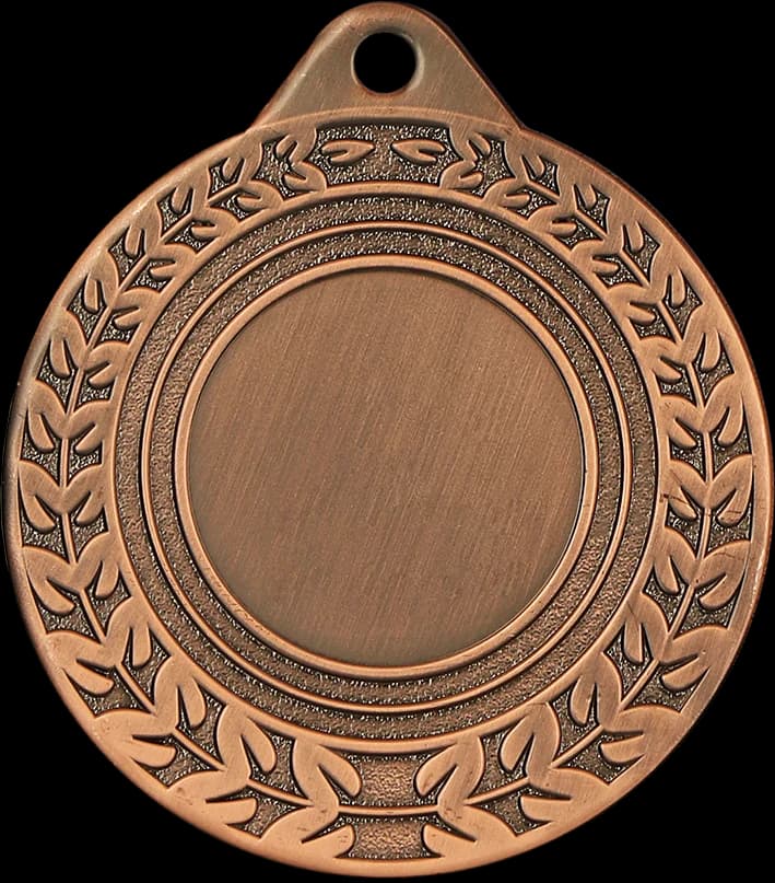 Čelična medalja u brončanoj boji s mjestom za emblem 25 mm - laserski gravir - RMI
