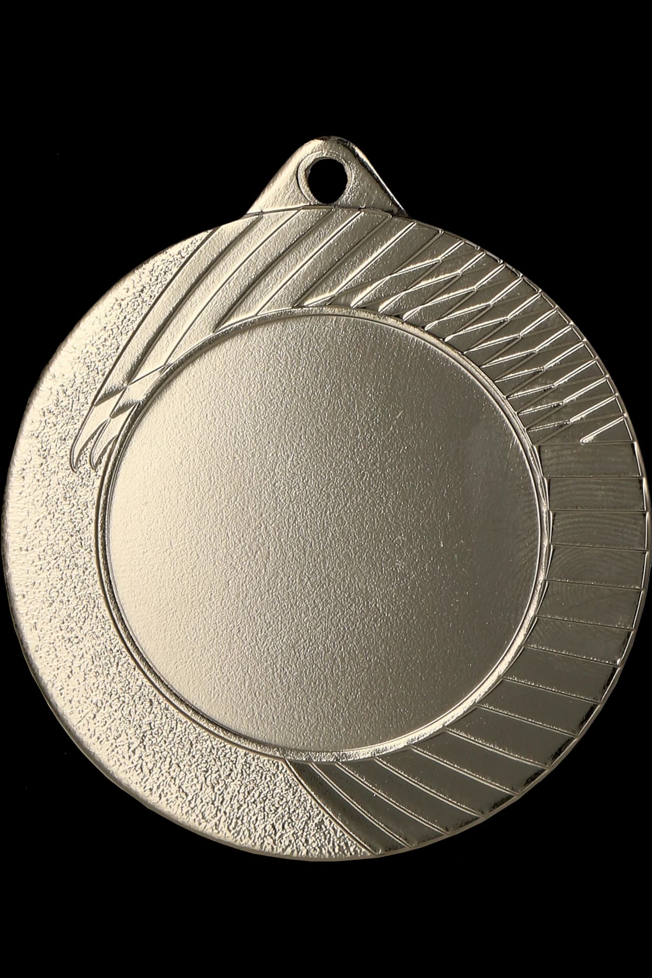 Silver general medal with 33 mm emblem slot, steel