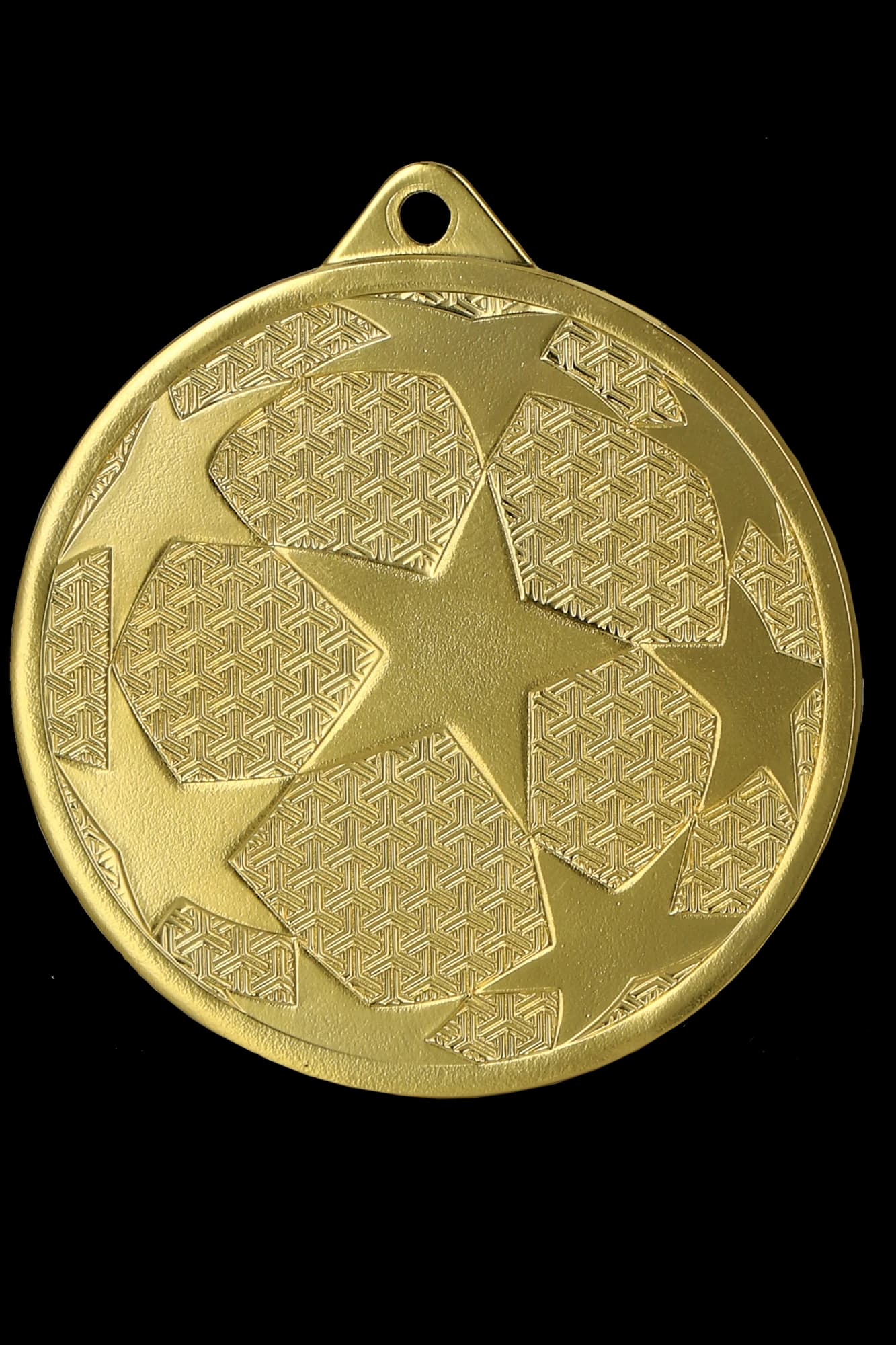 Gold medal - stars - football - steel medal