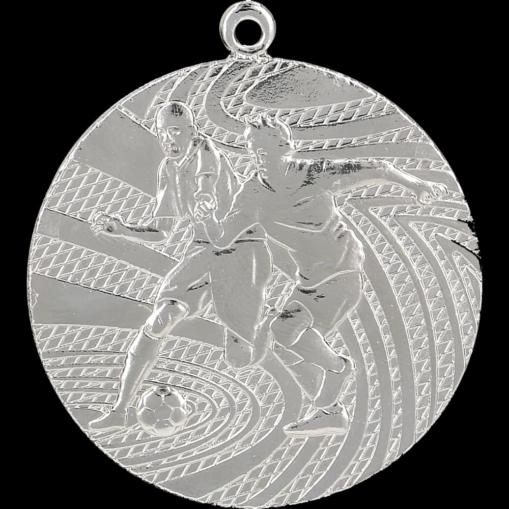 Silver medal - football - steel medal