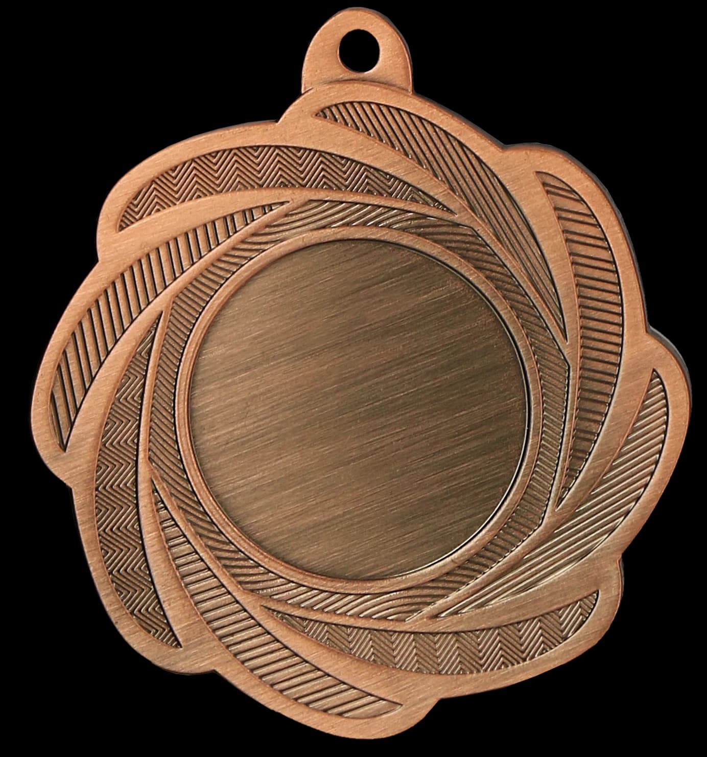 Bronze general medal with 25 mm emblem slot - steel medal, laser engraved - RMI