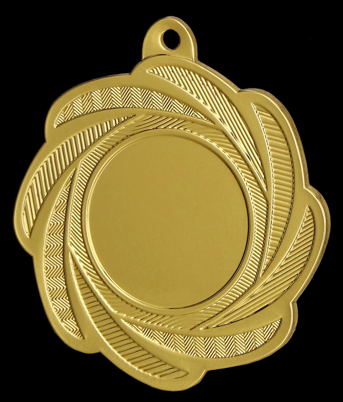 Gold general medal with 25 mm emblem slot - steel medal with Luxor Jet print
