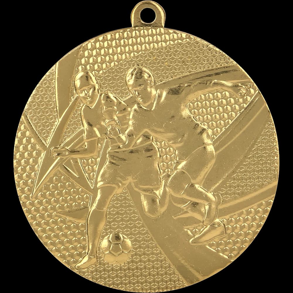 Metal medal with laminate engraving