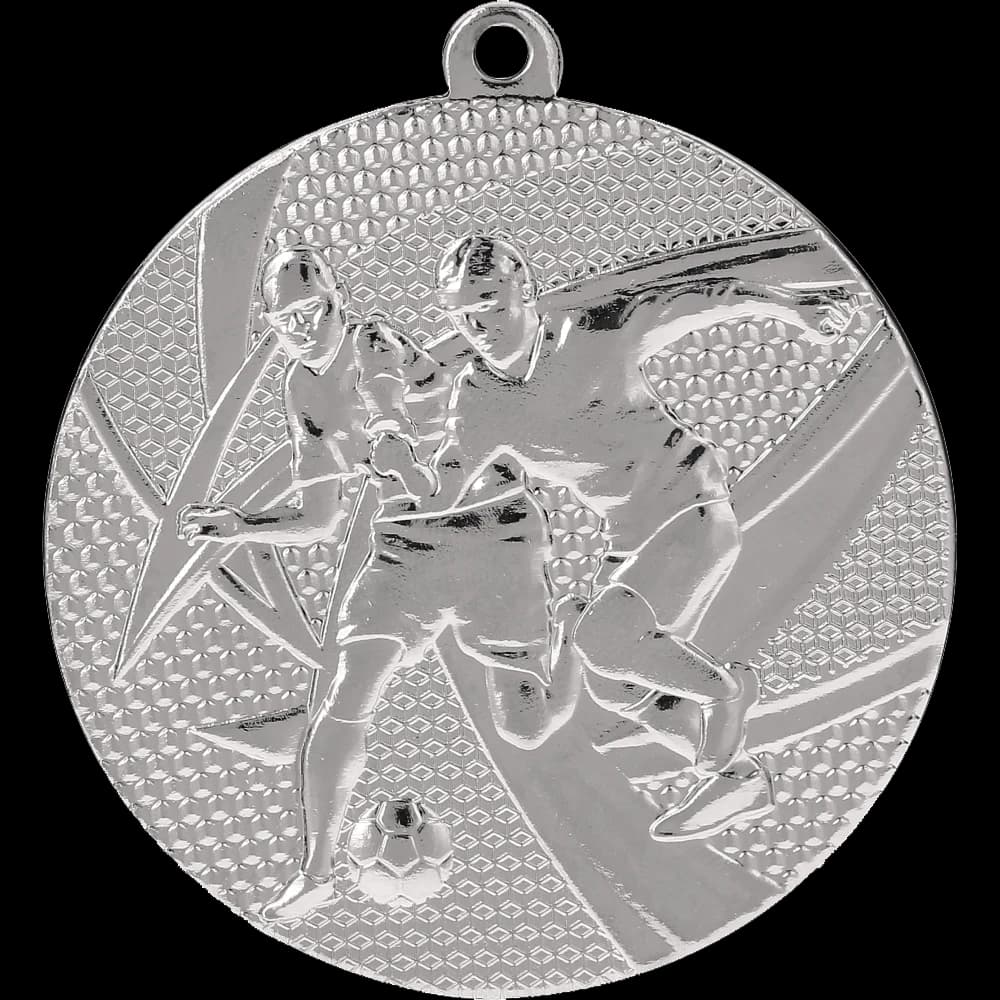 Metal medal with laminate engraving