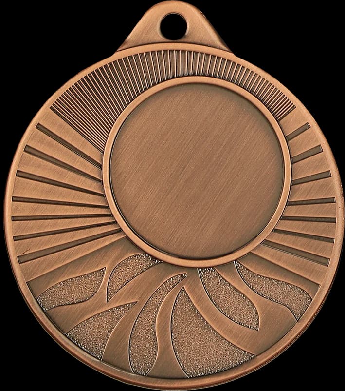 Čelična medalja u brončanoj boji s mjestom za emblem 25 mm - laserski gravir - RMI