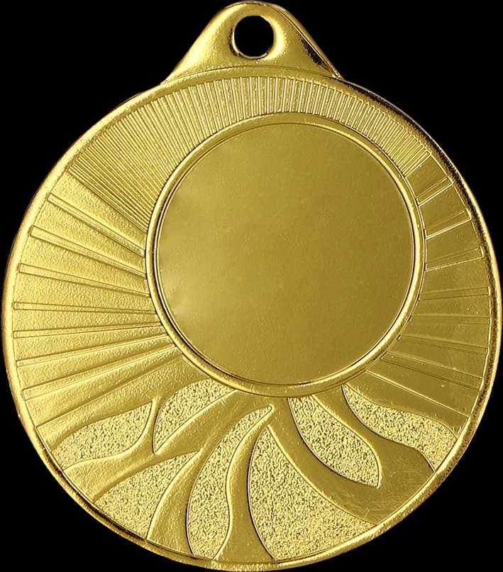 Čelična medalja u zlatnoj boji s mjestom za emblem 25 mm - laserski gravir - RMI