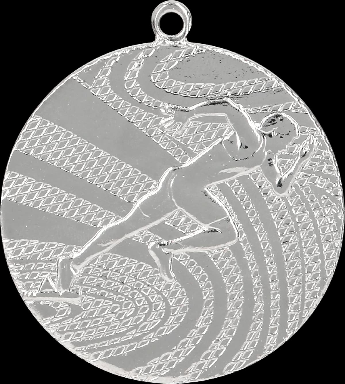 Metal medal with laminate engraving