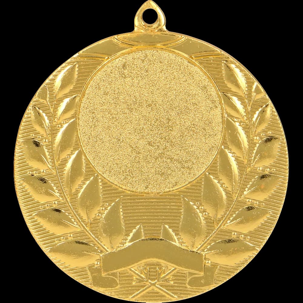 Gold general medal with 25 mm emblem slot - steel medal
