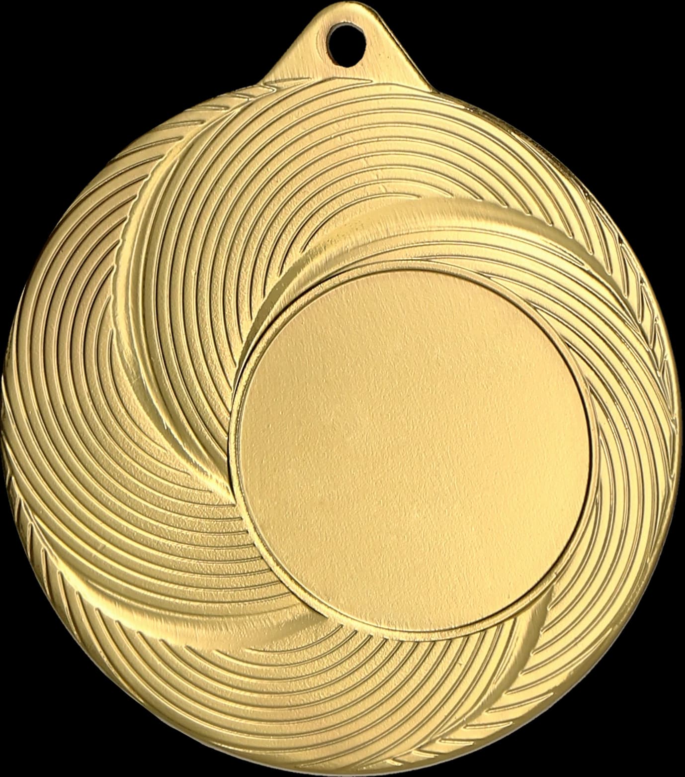 Čelična medalja u zlatnoj boji s mjestom za emblem 25 mm - laserski gravir - RMI
